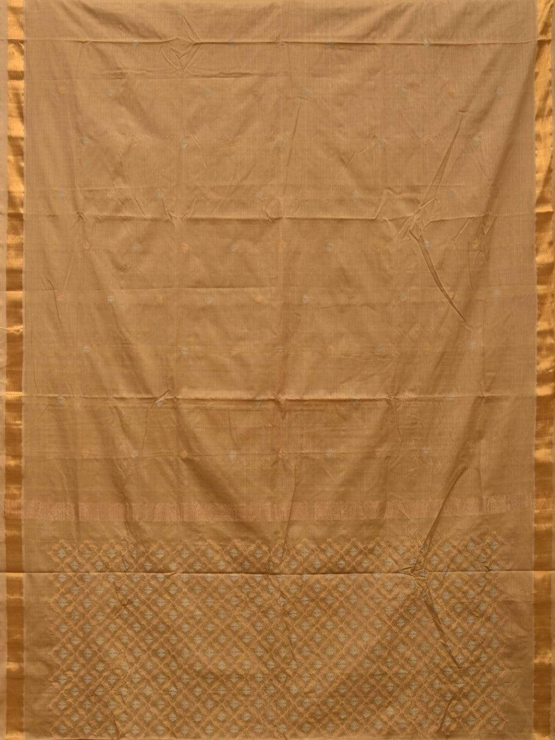 Cream Uppada Cotton Handloom Saree with Jamdani Pallu Design - Global Threads | Swadesiicart