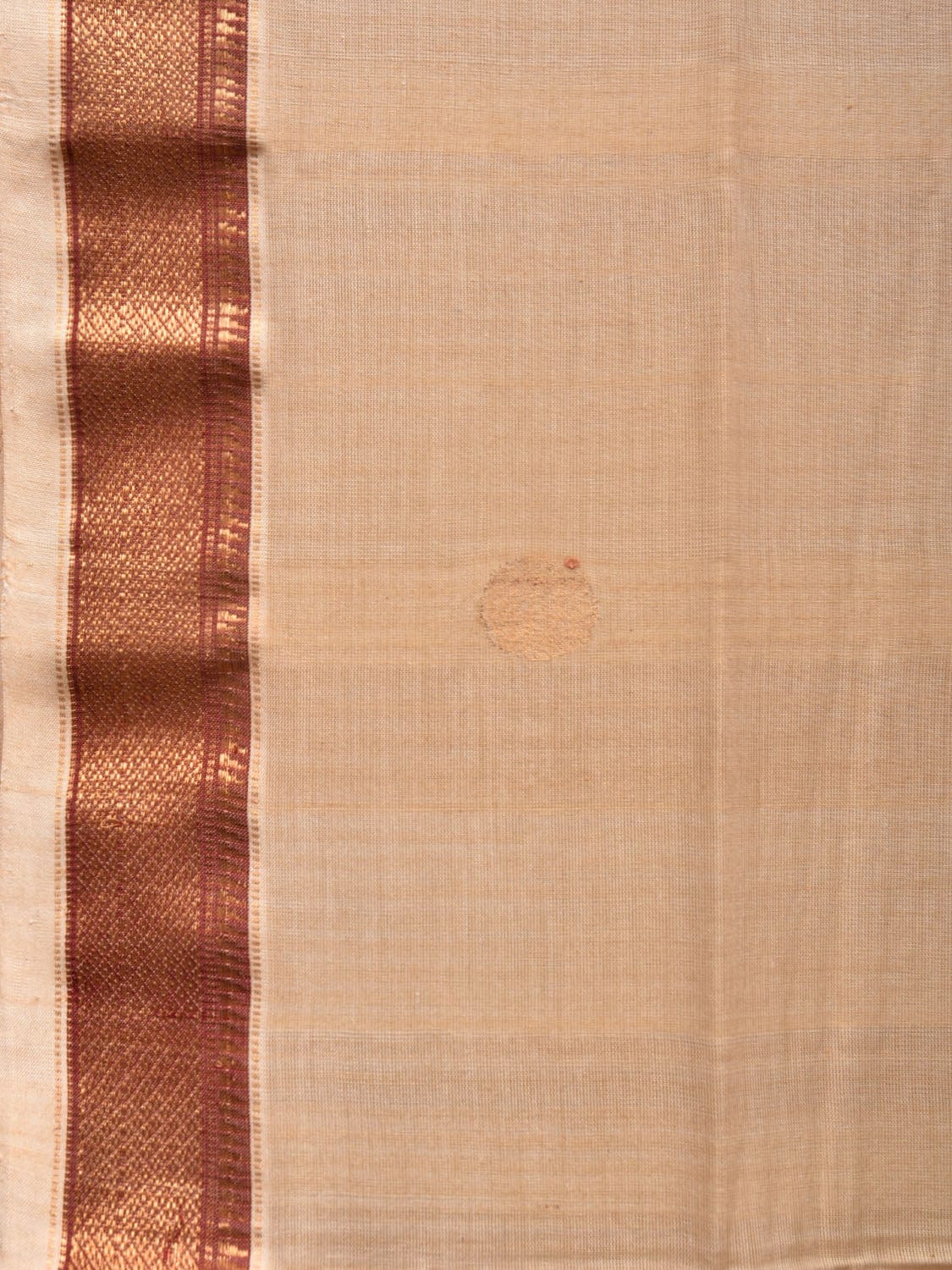 Cream Uppada Cotton Handloom Saree with Pallu Design - Global Threads | Swadesiicart