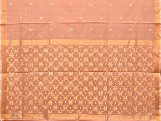 Cream Uppada Cotton Silk Handloom Saree with Jamdani Grill Design - Global Threads | Swadesiicart