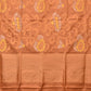 Cream Uppada Silk Handloom Saree with All Over Design - Global Threads | Swadesiicart