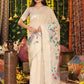 Anaita Cream Linen Cotton Woven Saree With Blouse