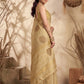 Anaita Cream Tissue Silk Woven Saree With Blouse