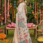 Anaita Cream Linen Cotton Woven Saree With Blouse