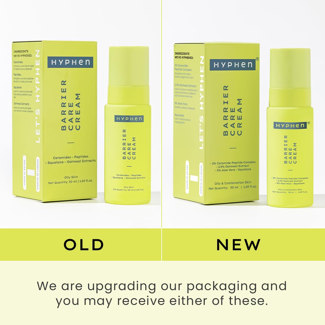 Hyphen By Kriti Sanon Barrier Care Face Cream Moisturizer For Oily & Skin Combination | Swadesiicart