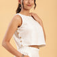 BohoJazz Crop Top with Wooden Buttons and Comfort Shorts Co-ords - Swadesiicart