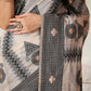 Shree Shyam Fashion Linen Cotton Black & Cream Saree