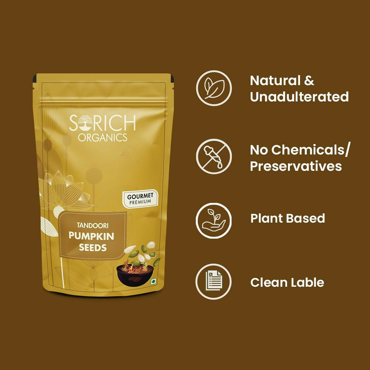 Sorich Organics Tandoori Pumpkin Seeds | Swadesiicart
