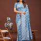 Shree Shyam Fashion Pankhuri Sky Blue Linen Cotton Saree