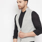 Even Apparels Grey Merino Men Woven Nehru Jacket | Swadesiicart