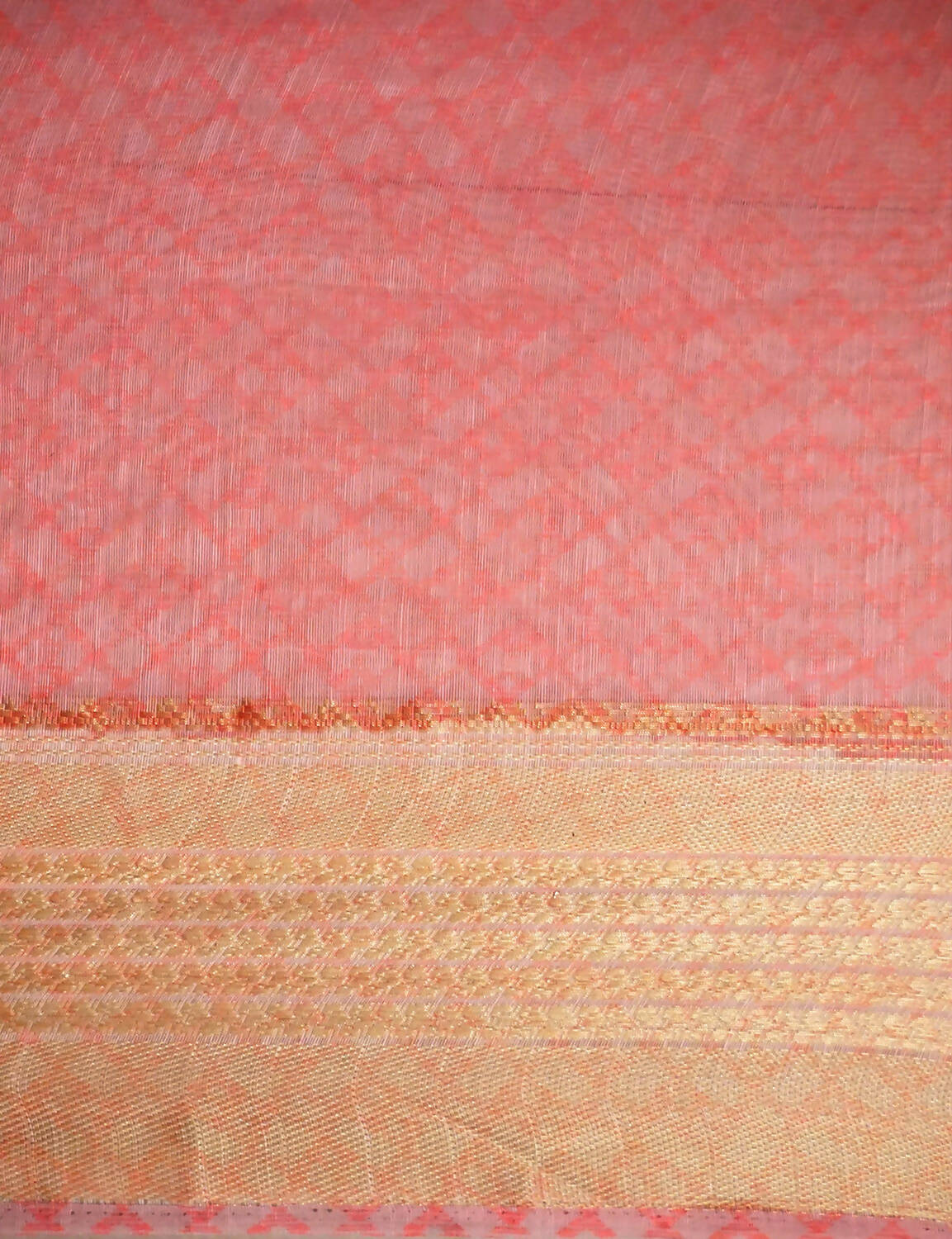Shades Of Baby Peach With Floral Design Semi Chanderi Saree By Gayathri Reddy Designer Studio | Swadesiicart
