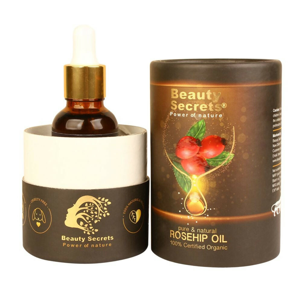 Beauty Secrets Certified Organic Rosehip Oil for Face and Body | Swadesiicart