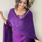 Partywear Designer Wine Rayon Slub Stitched Suit With Dupatta - Tanisha | Swadesiicart