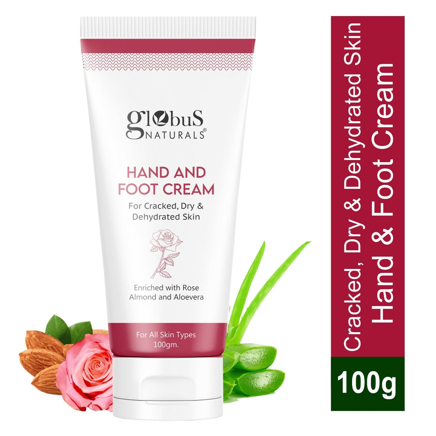Globus Naturals Nourishing Hand & Foot Cream, On The Go Hydration | Swadesiicart