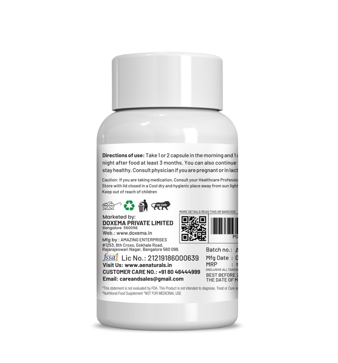 Ae Naturals Curry Leaf Capsules - Swadesiicart