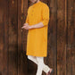 Even Apparels Pure Cotton Yellow Kurta - Yellow | Swadesiicart