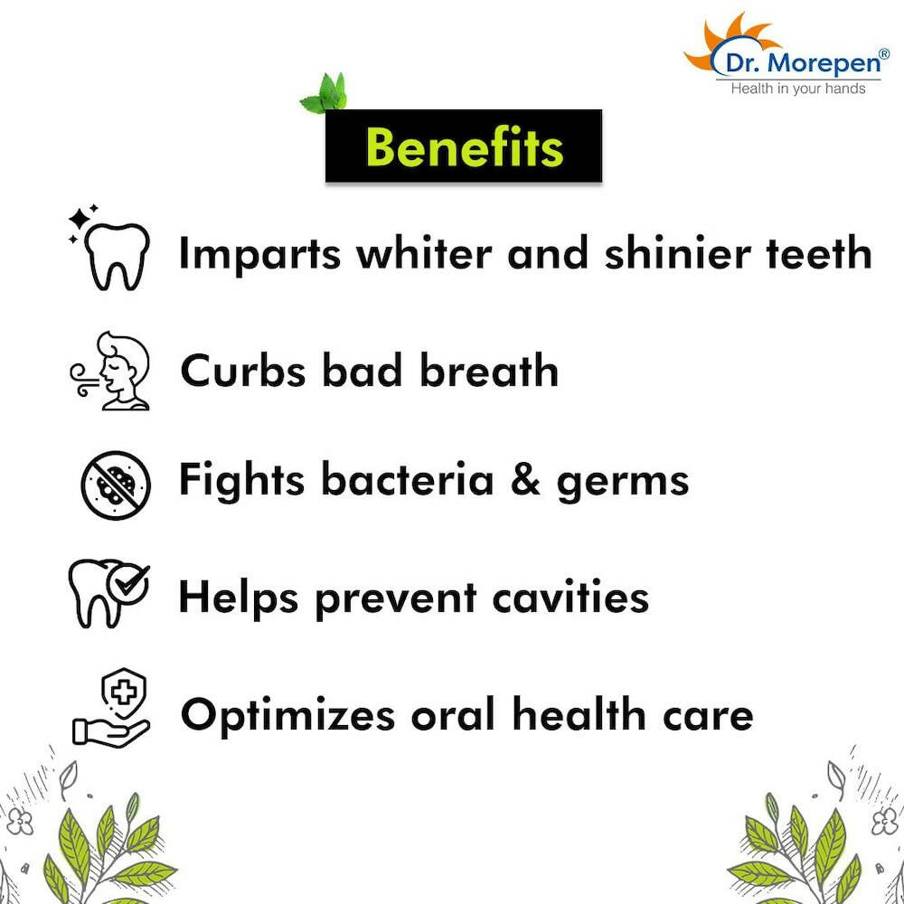 Dr. Morepen Active Smile Charcoal Toothpaste for Teeth Whitening & Bad Breath Removal - Swadesiicart