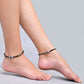 VOJ Set of 2 Evil Eye Black Beads Adjustable Anklet - Swadesiicart
