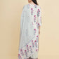 Designer Stylish white Cotton Stitched Suit With Dupatta - Tanisha | Swadesiicart
