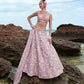 House of Panchhi Mauve Organza Sequins, Zarkan And Thread Embroidery Lehenga Choli & Dupatta | Swadesiicart