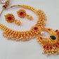 Multicolor Kemp Necklace Set With White Beads