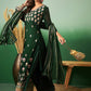 Green Georgette Handwork Unstitched Dress Material - Hanika | Swadesiicart