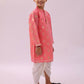 Lil Drama Mishti Peach Kurta Dhoti Set For Boys | Swadesiicart