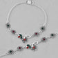 VOJ Set of 2 Traditional Multi Color Stone Studded Designer Anklet - Swadesiicart