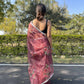 Vamsee Sia Maroon Organza Saree - Swadesiicart