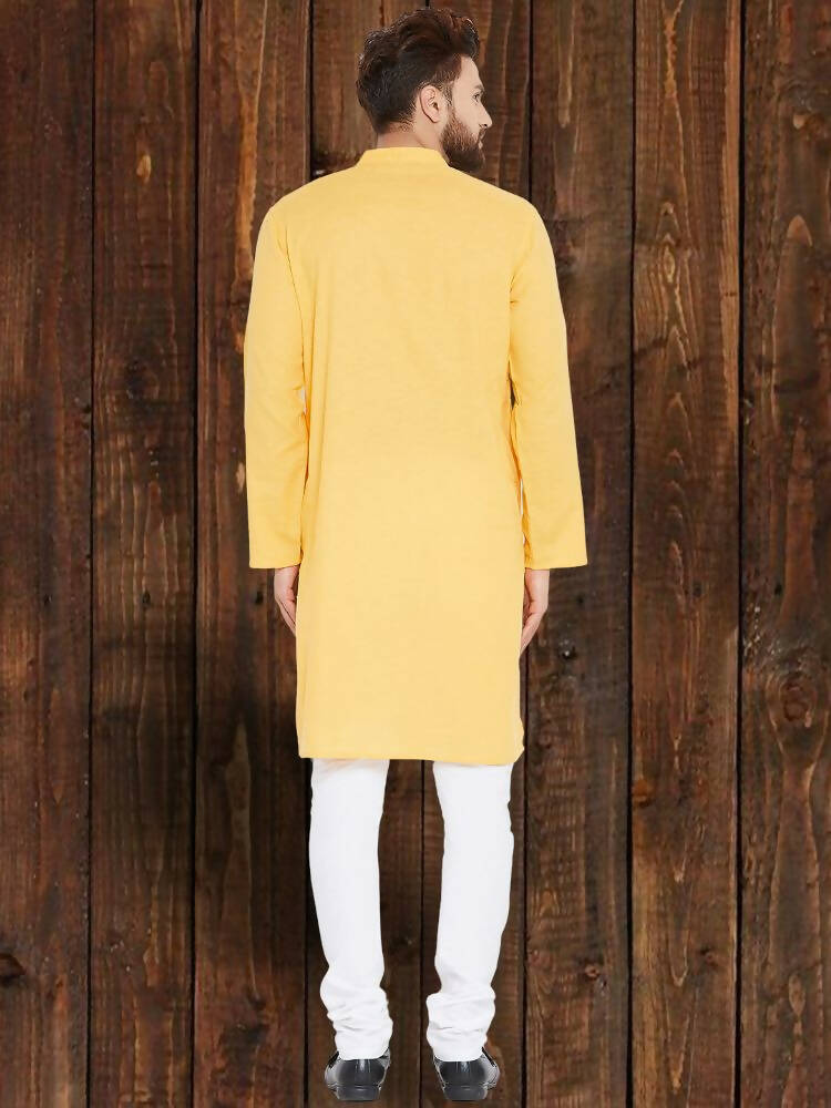 Even Apparels Pure Cotton Yellow Kurta - Yellow | Swadesiicart