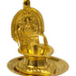 Spillbox Gold Toned Kamachi Diya With Plate Pooja Essentials | Swadesiicart