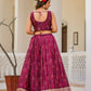 Wedding Partywear Wine Slim Georgette Lehengha Choli With Dupata - Agnidhara - Swadesiicart