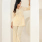 Kaajh Women's Yellow Printed Cotton Co-ord Set - Swadesiicart