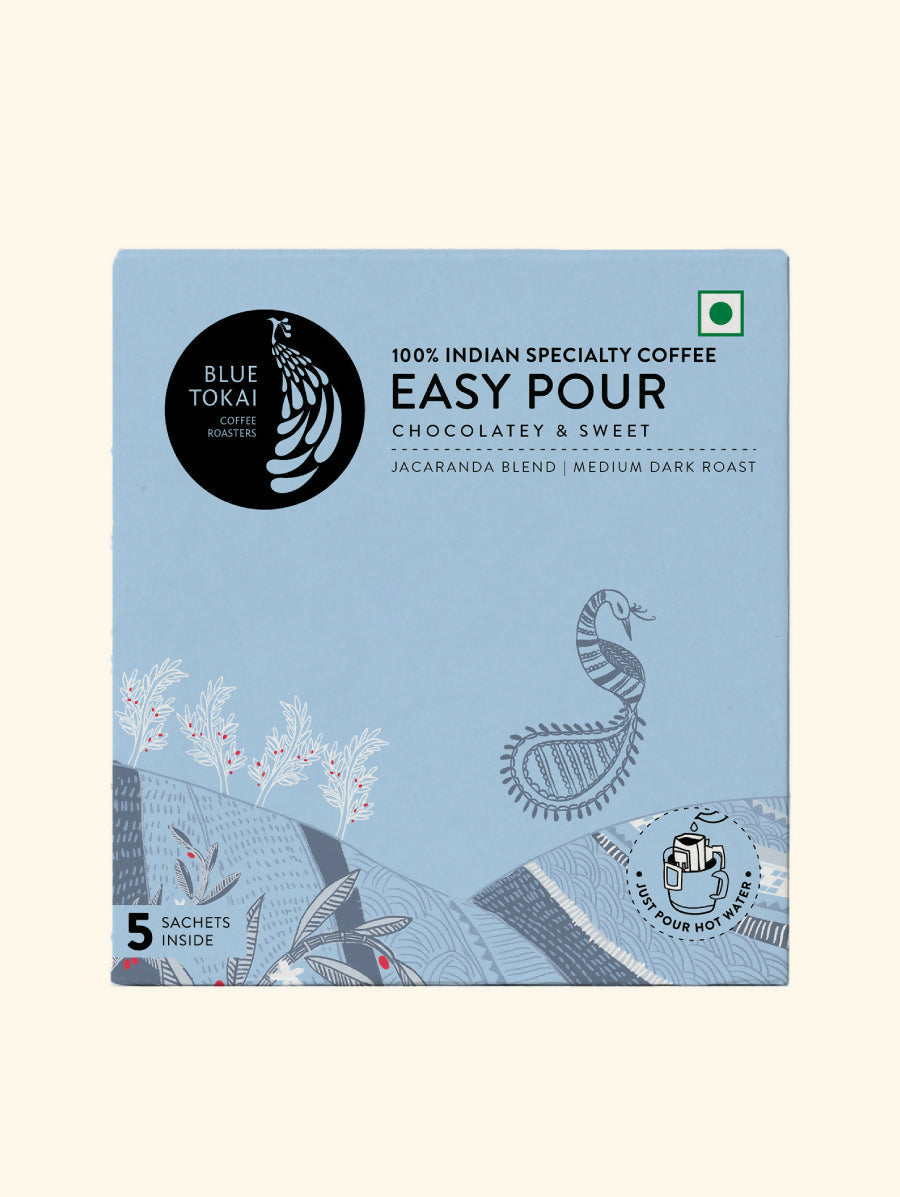 Blue Tokai Jacaranda Blend Medium Dark Roast Easy Pour Sachets - Blue Tokai