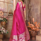 Anaita Dark Pink Banarasi Silk With Beautiful Gala Weaving Saree With Blouse | Swadesiicart