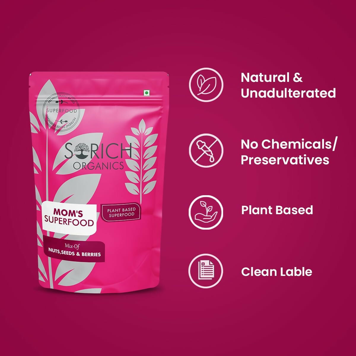 Sorich Organics Mother's Superfood Mix Nuts & Seeds - Swadesiicart