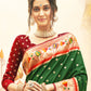 Anaita D Green Silk Saree With Blouse Piece