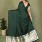 Anaita D Green Zari Weaving Work Satin Silk Saree With Blouse