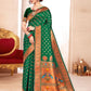 Anaita D Green Banarasi Saree With Blouse Piece