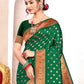 Anaita D Green Banarasi Saree With Blouse Piece