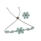 Rhodium-Plated Alloy American Diamond Studded Bracelets & Ring Set - The Pari - Swadesiicart