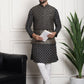 Sojanya Ethnic Motifs Woven Design Embroidered Straight Kurta & Churidar With Nehru Jacket | Swadesiicart