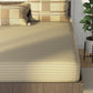 Nautica Brown & Brown Striped Cotton 160 TC King Bedsheet With 2 Pillow Covers - Swadesiicart