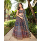 Jyoti Fashion Outstanding Blue Chinon 3MM, 9MM Sequins with Thread & Jari Embroidery Lehenga Choli with Dupatta | Swadesiicart