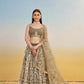 Aastha Fashion Ivory Butterfly Net White Cotton Thread Work And Sequence Work Embroidery Wedding Wear Lehenga Choli