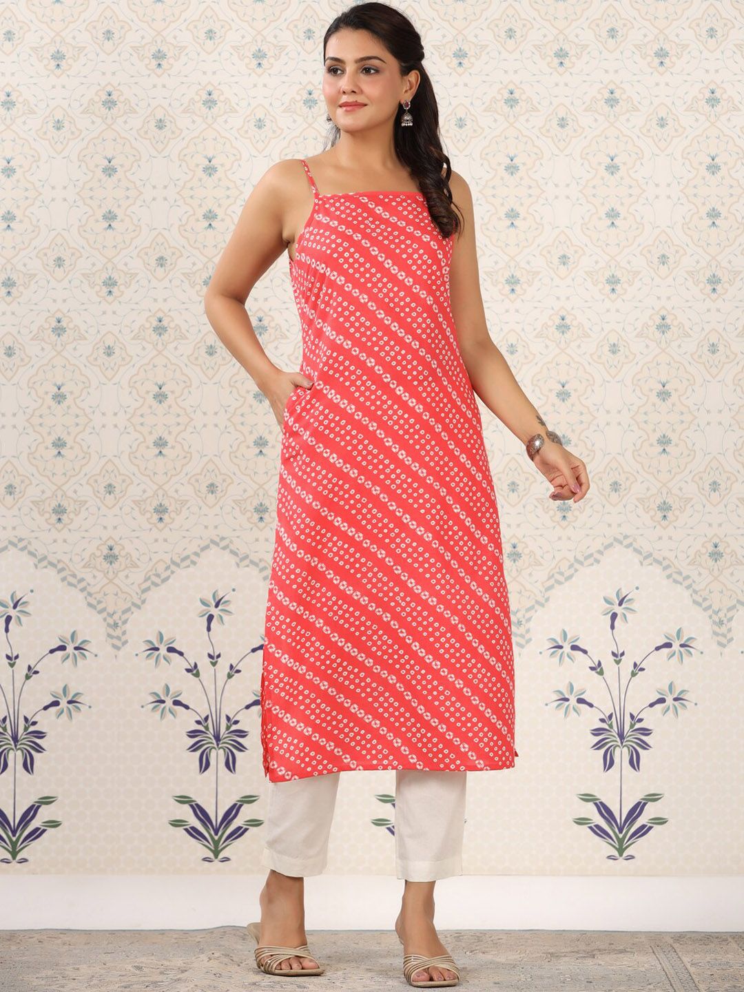 Ode by House of Pataudi Ethnic Motifs Printed Pure Cotton Kurta - Swadesiicart
