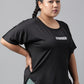 MKH Women Plus Size Typography Printed Drop shoulder Sleeves Dri-FIT Relaxed Fit T-shirt - Swadesiicart