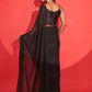 Tikhi Imli Striped Semi Sheer Ready to Wear Saree | Swadesiicart