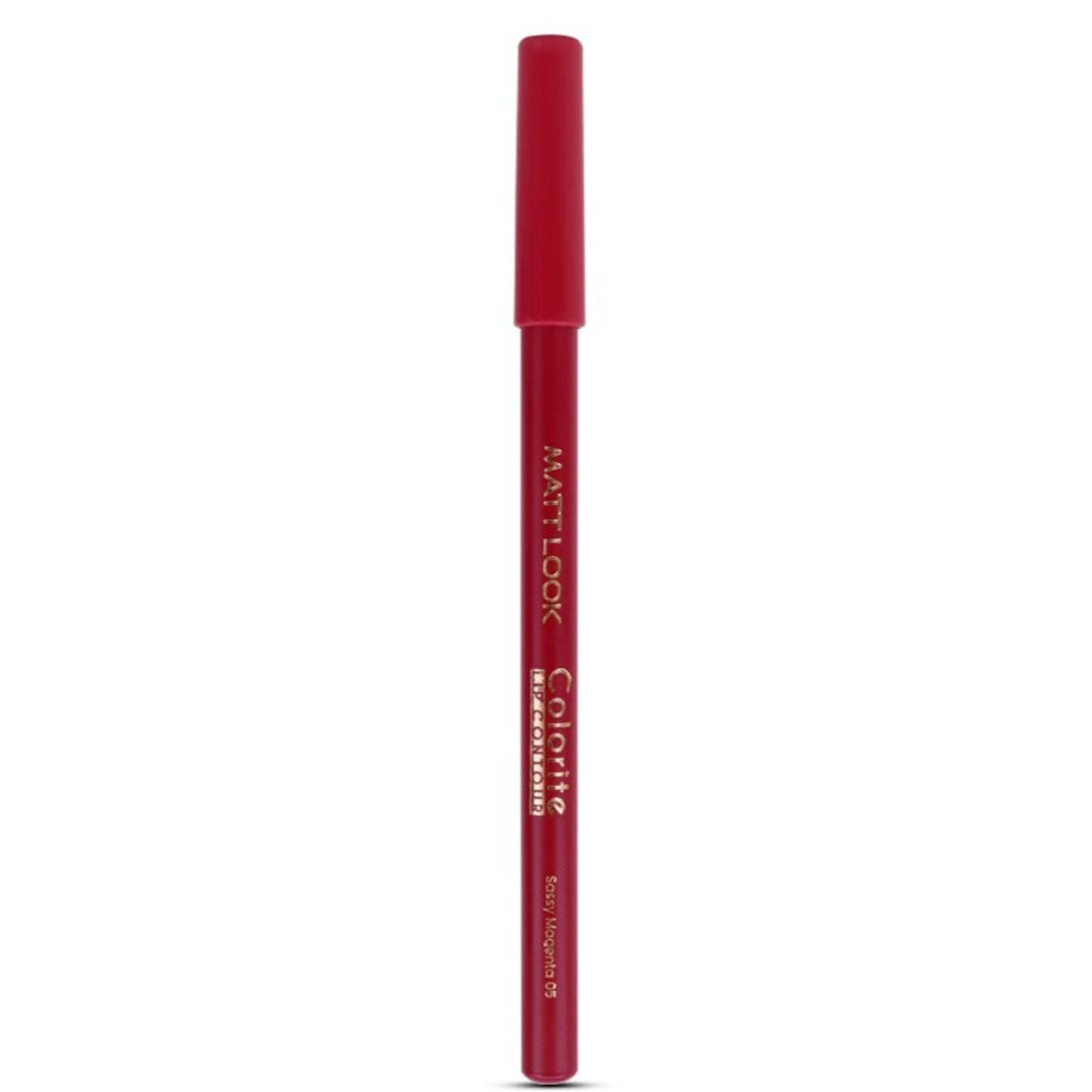 Matt Look Colorite Lip Contour Professional Matte Lip Color Pencil - Sassy Magenta 05 - Swadesiicart