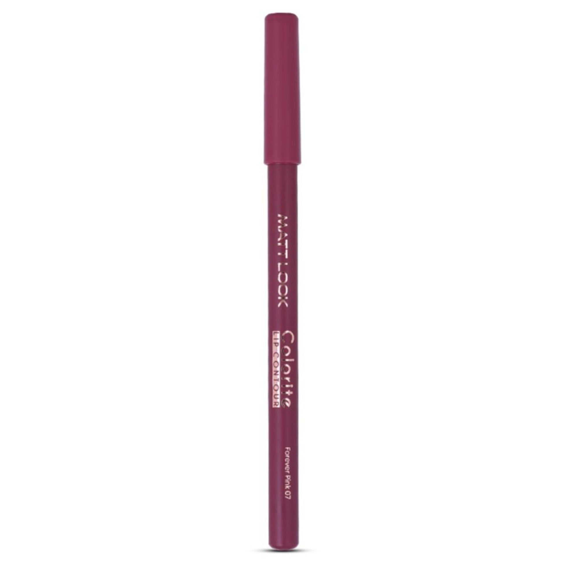 Matt Look Colorite Lip Contour Professional Matte Lip Color Pencil - Foreverpink 07 - Swadesiicart