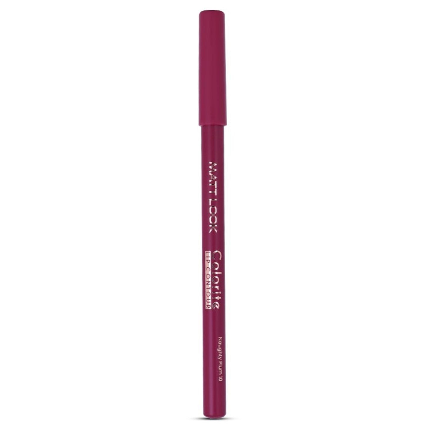 Matt Look Colorite Lip Contour Professional Matte Lip Color Pencil - Naughty Plum 10 - Swadesiicart